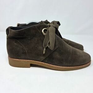 Kate Spade New York Womens 7.5M Barrow Chukka Olive Green Suede Ankle Boots